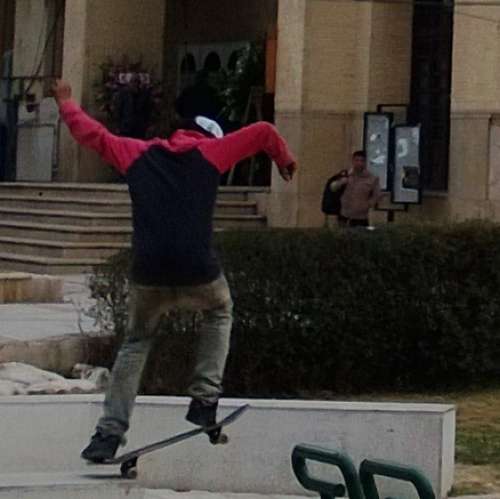 Skateboarding under the eyes of Ayatollah